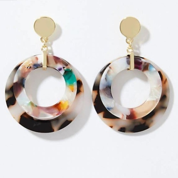 LOFT Jewelry - NWT LOFT RESIN CIRCLE EARRINGS